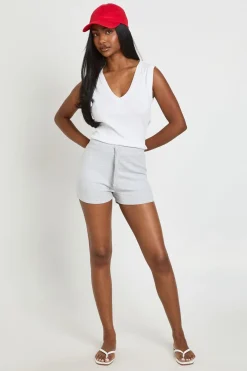 Short Mini Côtelé Taille Basse