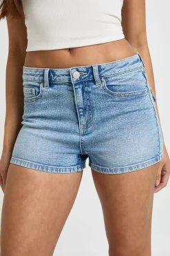 Short Mini En Denim Y2K Avec Poches À Taille Basse