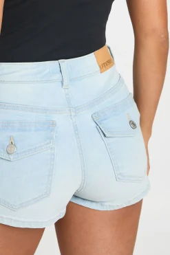 boohoo Short Mini En Jean Taille Petite Style Y2k Avec Poches<Femme Denim|Shorts