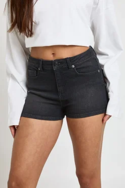 boohoo Short Mini En Jean Y2k À Poches Coupe Booty<Femme Denim|Shorts