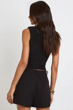 Short Mini Tailleur Taille Haute