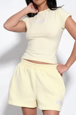 Short Molleton Appliqué Collegiate Dsgn Studio