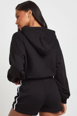 Short Molleton Broderie Sports Club Avec Passepoil