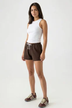 boohoo Short Molleton Coupe Ample Avec Cordon De Serrage Contrasté<Femme Survêtements|Survêtements