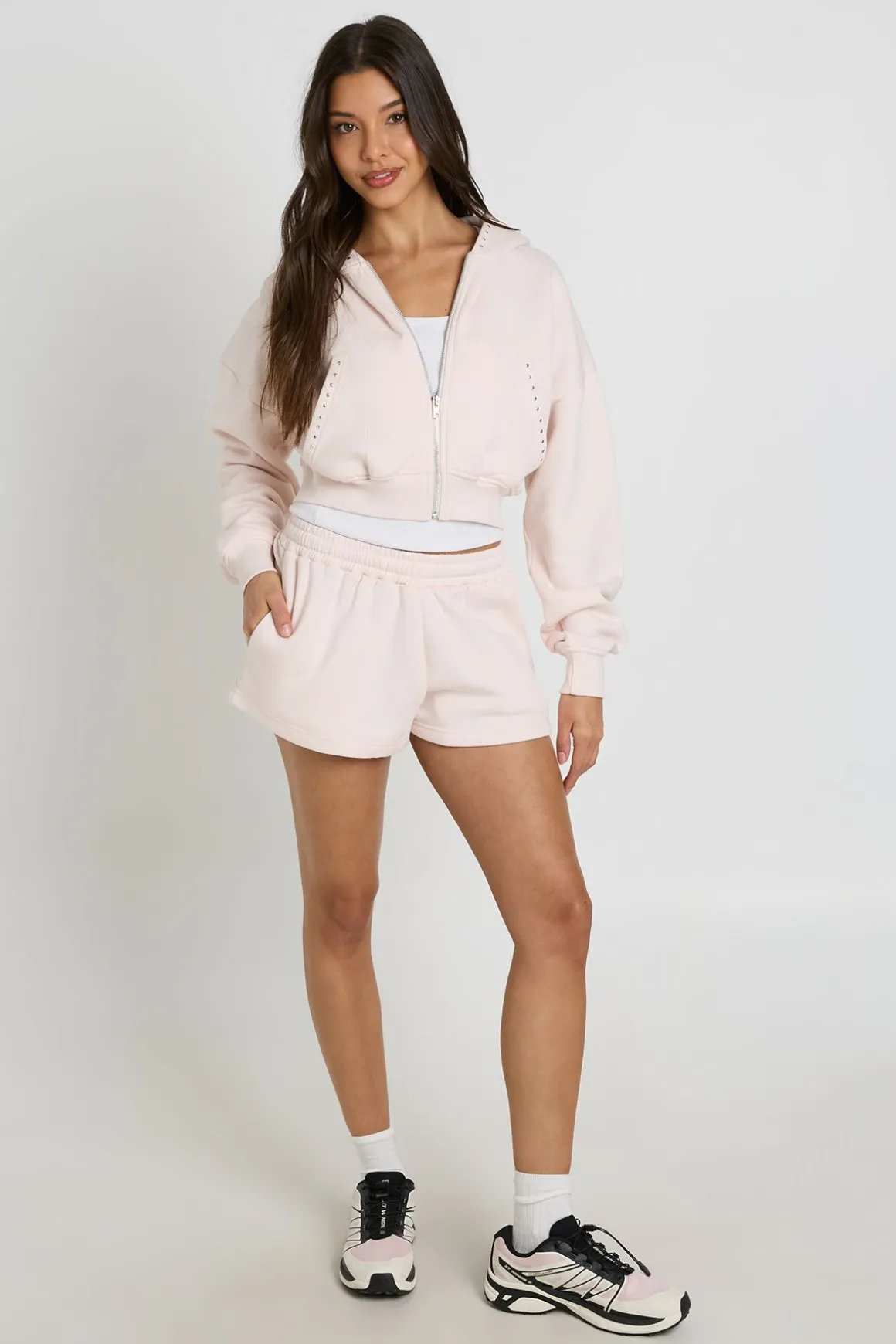 Short Molleton Détail Clous
