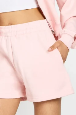 boohoo Short Molletonné Taille Haute Avec Cordon De Serrage Interne Pour Grandes Tailles<Femme Survêtements|Survêtements