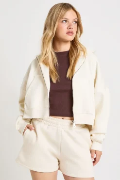 Short Molletonné Taille Haute Petite Avec Cordon De Serrage Interne