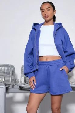 Short Molleton Taille Haute Avec Cordon De Serrage Interne