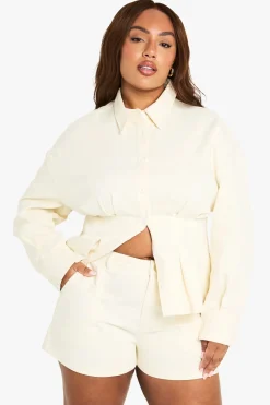 Short mom en sergé grande taille