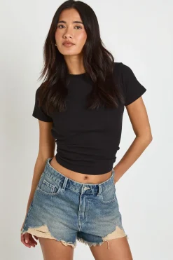 Short Mom Taille Haute Déchiré