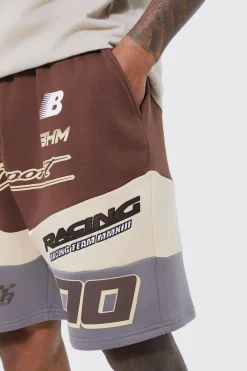 boohooMAN Short Moto Color Block Coupe Décontractée<Homme Shorts