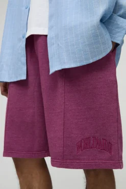 Short oversize lavé Worldwide mi-long