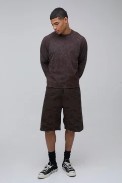 Short Parachute Camouflage Avec Chaîne Ajustable À La Taille