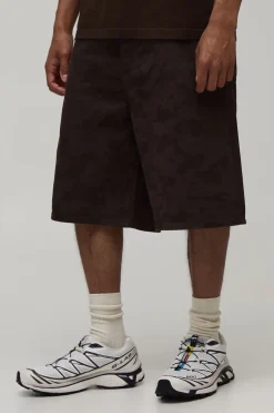 Short Parachute Camouflage Avec Chaîne Ajustable À La Taille
