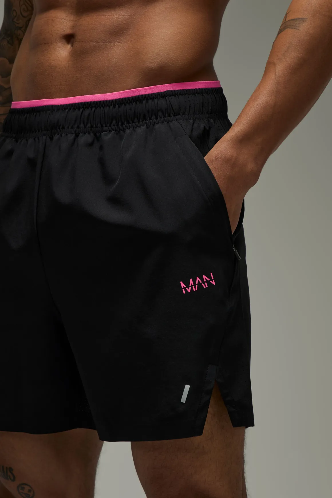 Short Perforé Néon 5 Pouces Active Homme