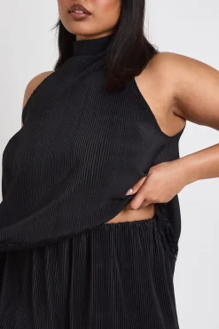 boohoo Short Plissé Grande Taille Avec Bordure En Dentelle<Femme Satin Et Dentelle|Shorts