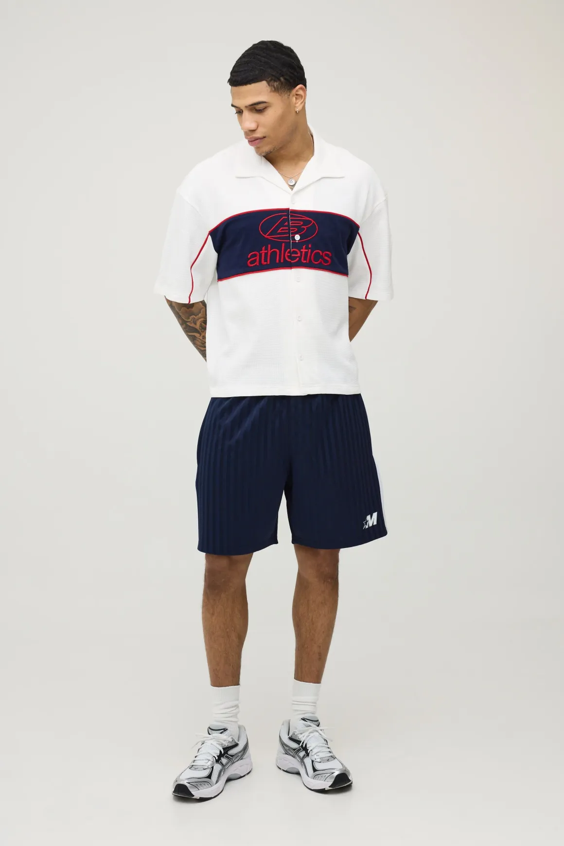 Short À Rayures Coupe Regular Avec Panneau Étoile M Star