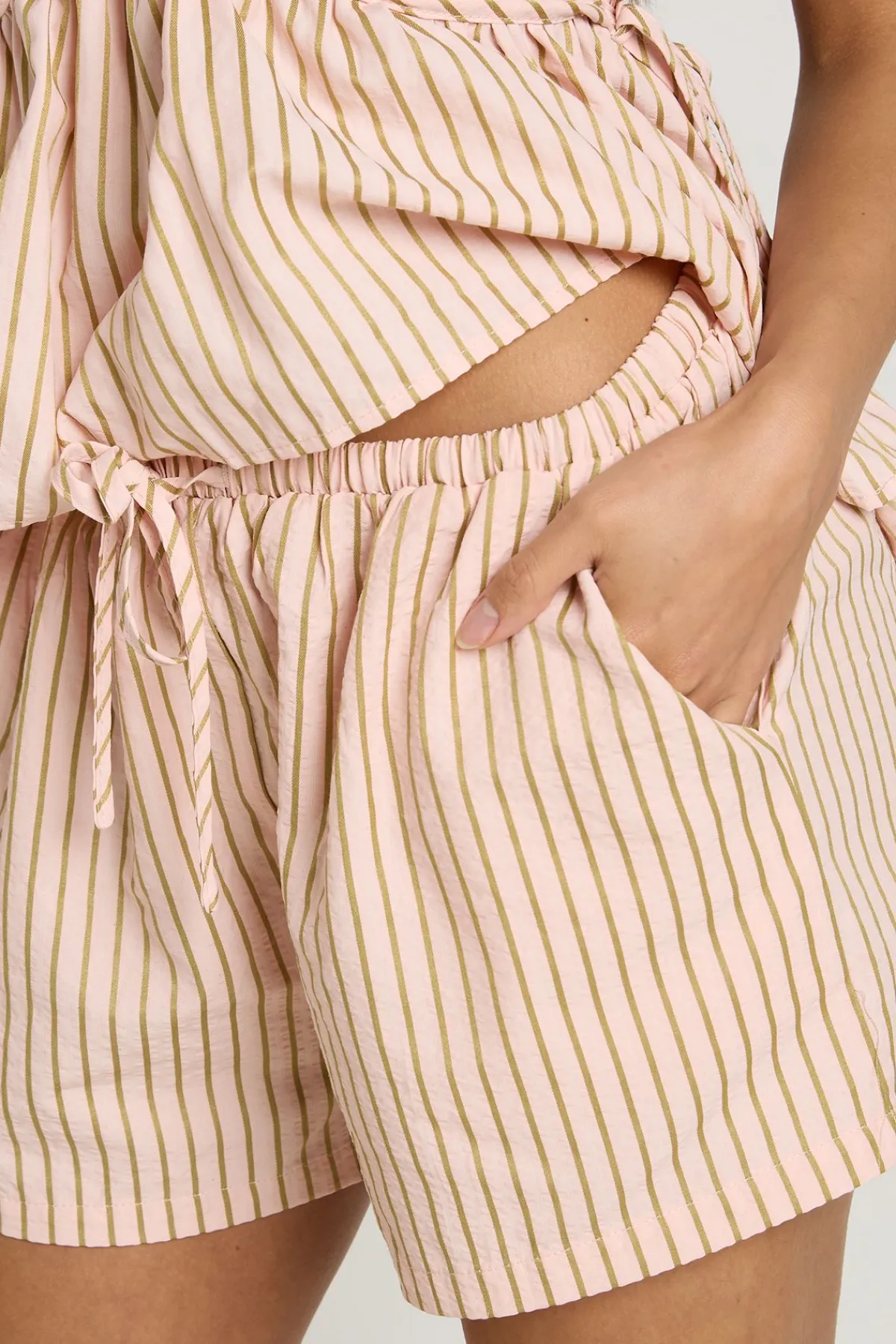 boohoo Short À Rayures Texturées Avec Canal Unique<Femme Shorts