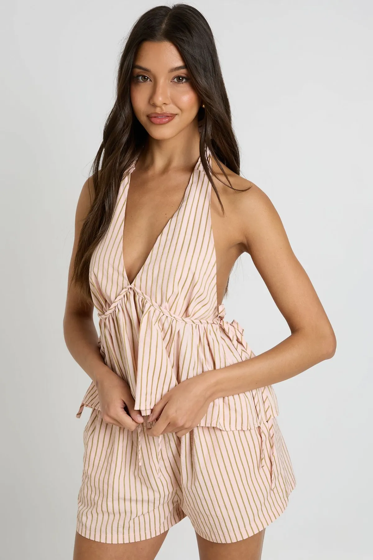boohoo Short À Rayures Texturées Avec Canal Unique<Femme Shorts
