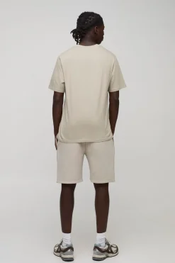 Shorts basiques à coupe ample et de longueur moyenne