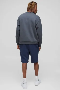 Shorts basiques mi-longs, coupe ample pour grandes tailles