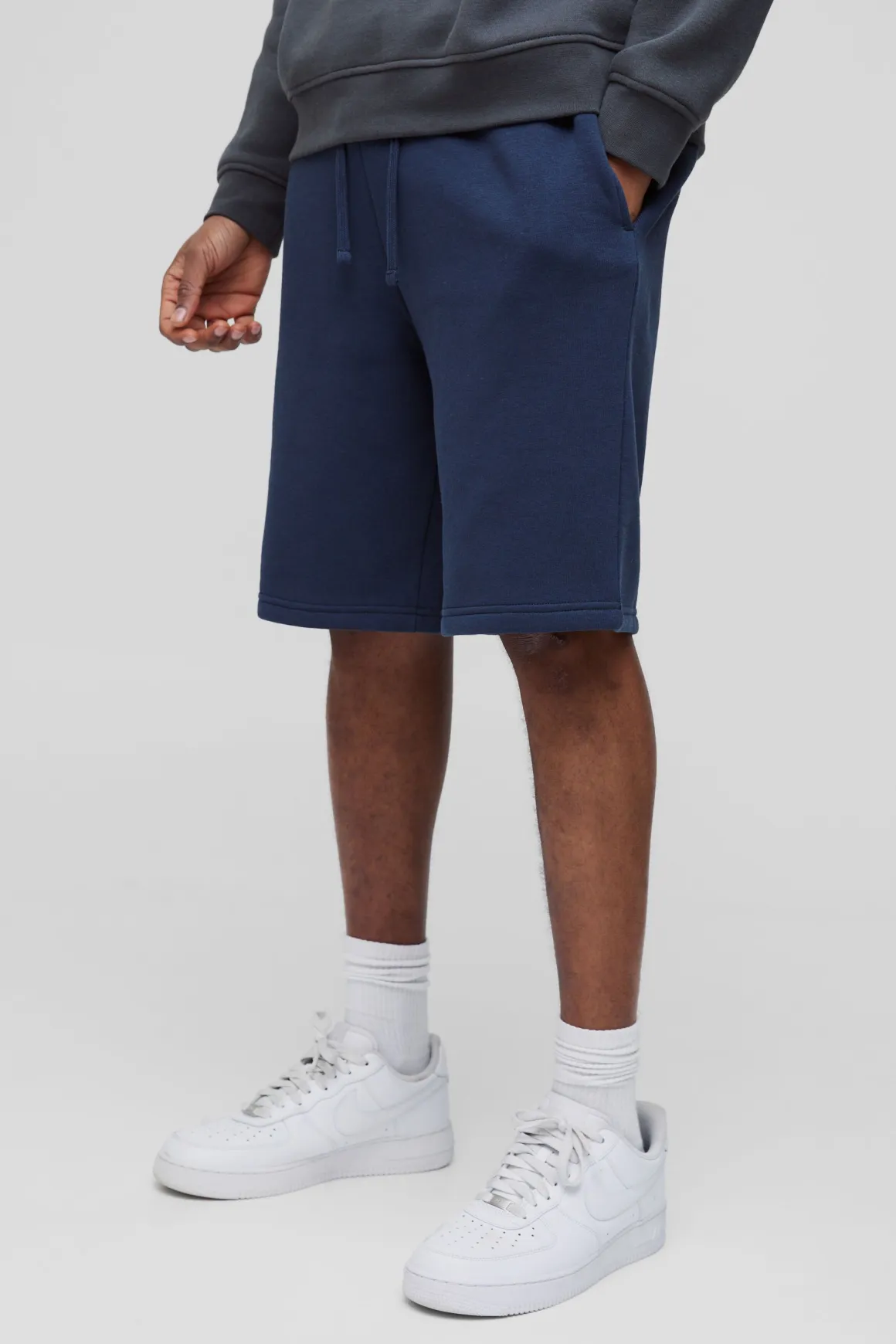 Shorts basiques mi-longs, coupe ample pour grandes tailles