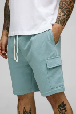 boohooMAN Shorts cargo en interlock coupe décontractée<Homme Shorts