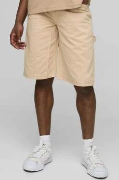 Shorts Carpenter décontractés à longueur longue en surteinture