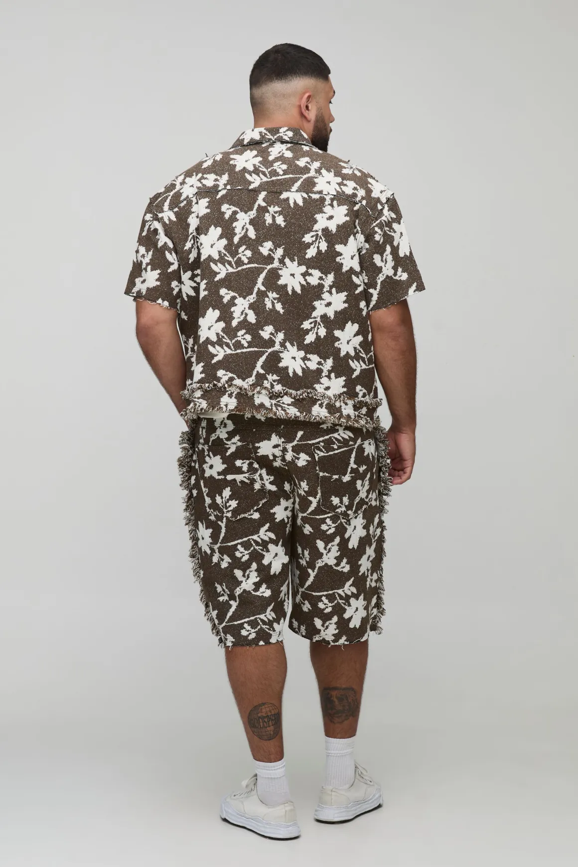 Shorts à coupe décontractée Tapisserie Florale Plus