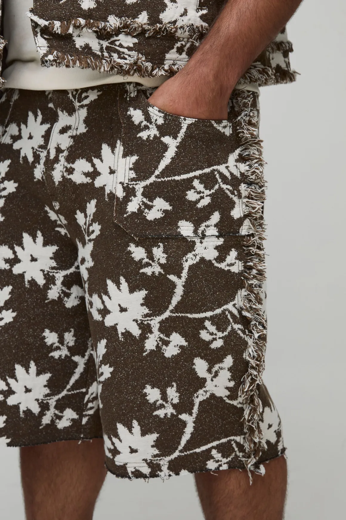 Shorts à coupe décontractée Tapisserie Florale Plus