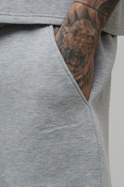 boohooMAN Short Scuba Chiné Coupe Décontractée Tall<Homme Shorts|Tout Afficher
