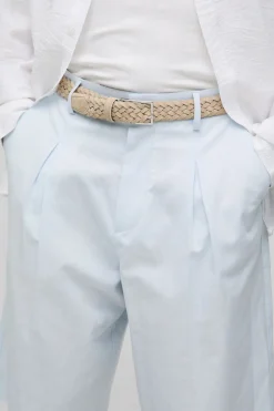 boohooMAN Shorts décontractés en mélange de lin avec taille fixe, devant plissé<Homme Shorts