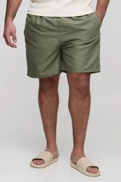 Shorts de bain grande taille, mi-longueur, coupe régulière