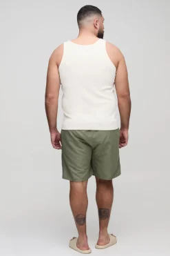 Shorts de bain grande taille, mi-longueur, coupe régulière