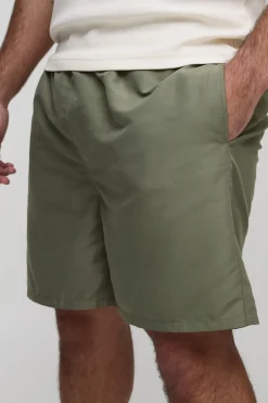 Shorts de bain grande taille, mi-longueur, coupe régulière