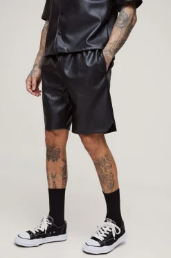 boohooMAN Shorts de basket plissés hauts en synthétique<Homme Shorts|Tout Afficher