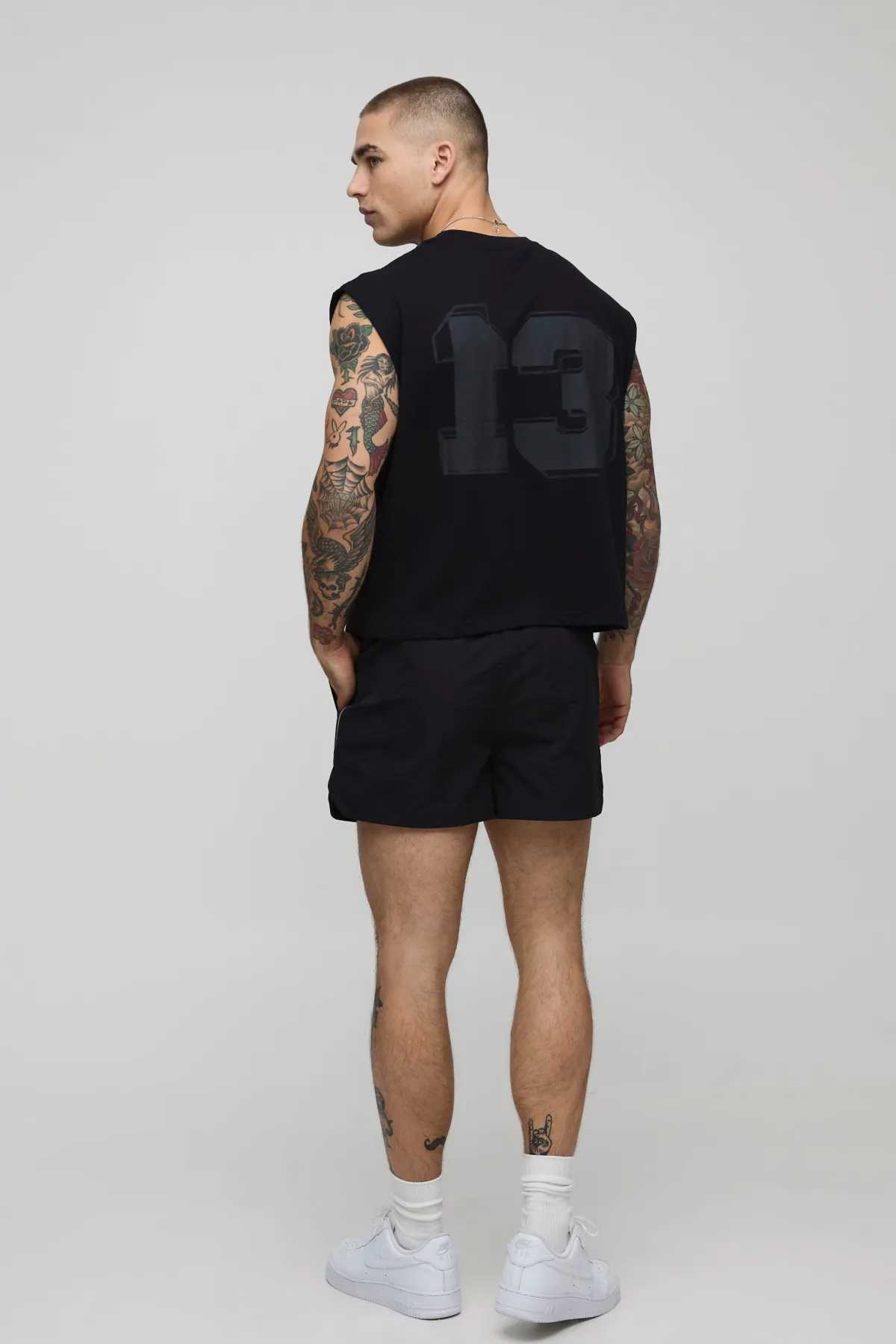 boohooMAN Shorts de combat en nylon imprimé à taille élastiquée<Homme Shorts