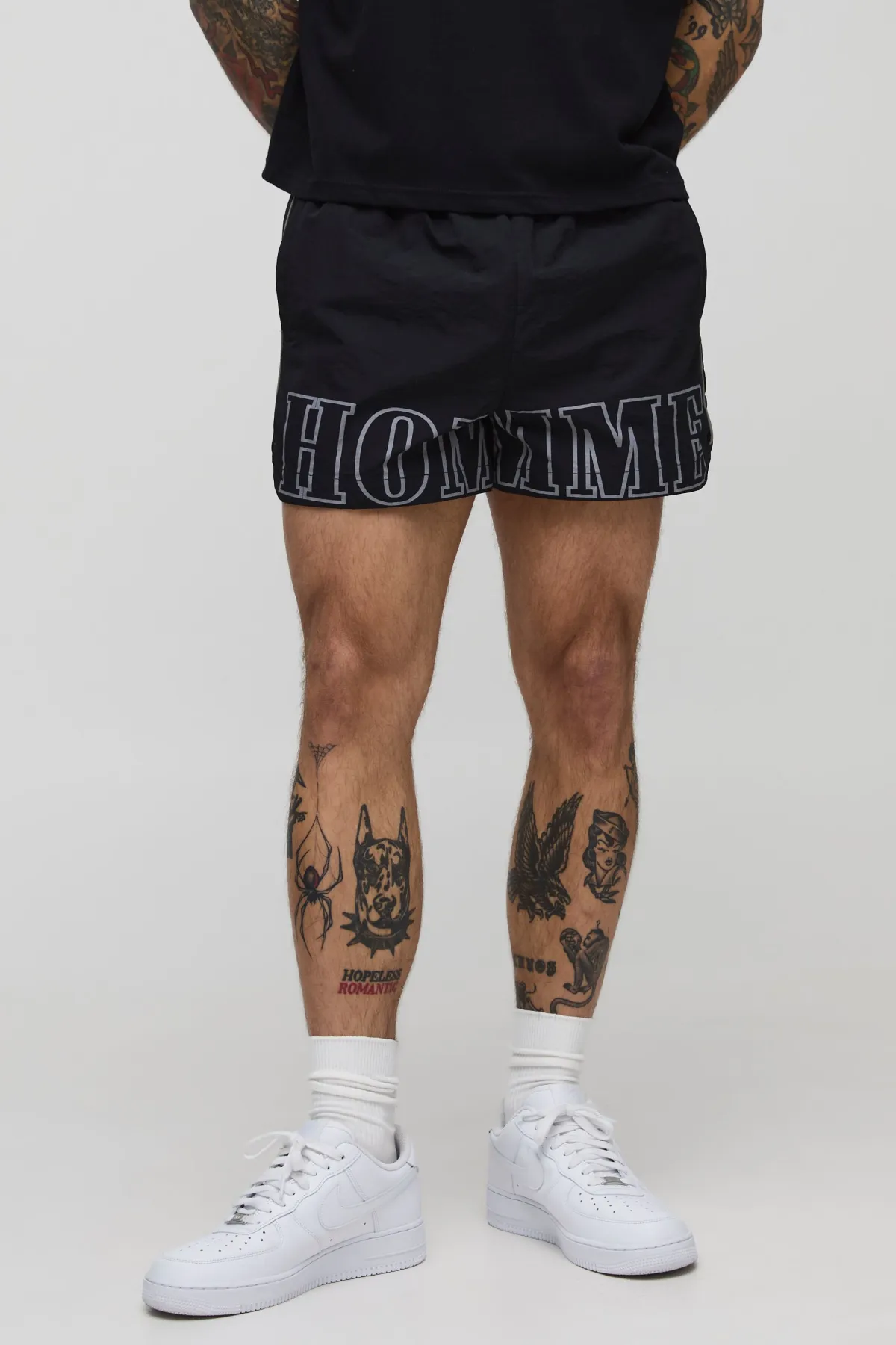 boohooMAN Shorts de combat en nylon imprimé à taille élastiquée<Homme Shorts