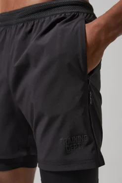 Shorts d'entraînement actif pour homme Dept 5 pouces 2-en-1, coupe régulière