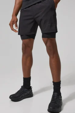 Shorts d'entraînement actif pour homme Dept 5 pouces 2-en-1, coupe régulière