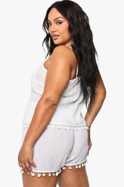 boohoo Shorts de plage ornés de coquillages Plus<Femme Tenues De Plage