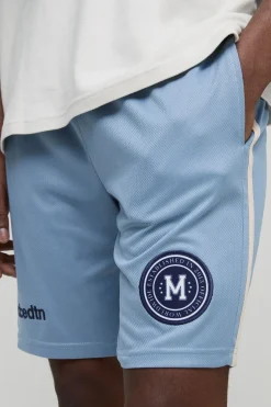 Shorts de sport brodés décontractés mi-longs