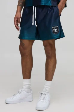 Shorts de sport ombrés à broderie Boxy