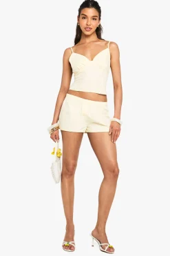 Shorts à Détails Bouton