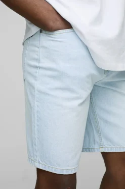 Shorts en denim bleu glacier Relaxed Rigid