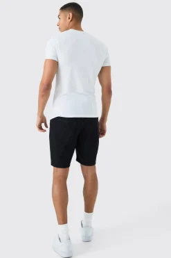 boohooMAN Shorts en denim rigide slim en<Homme Denim|Denim