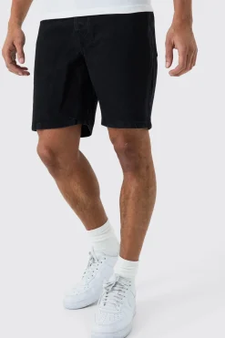 boohooMAN Shorts en denim rigide slim en<Homme Denim|Denim