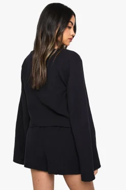 Shorts en gaze à taille élastiquée