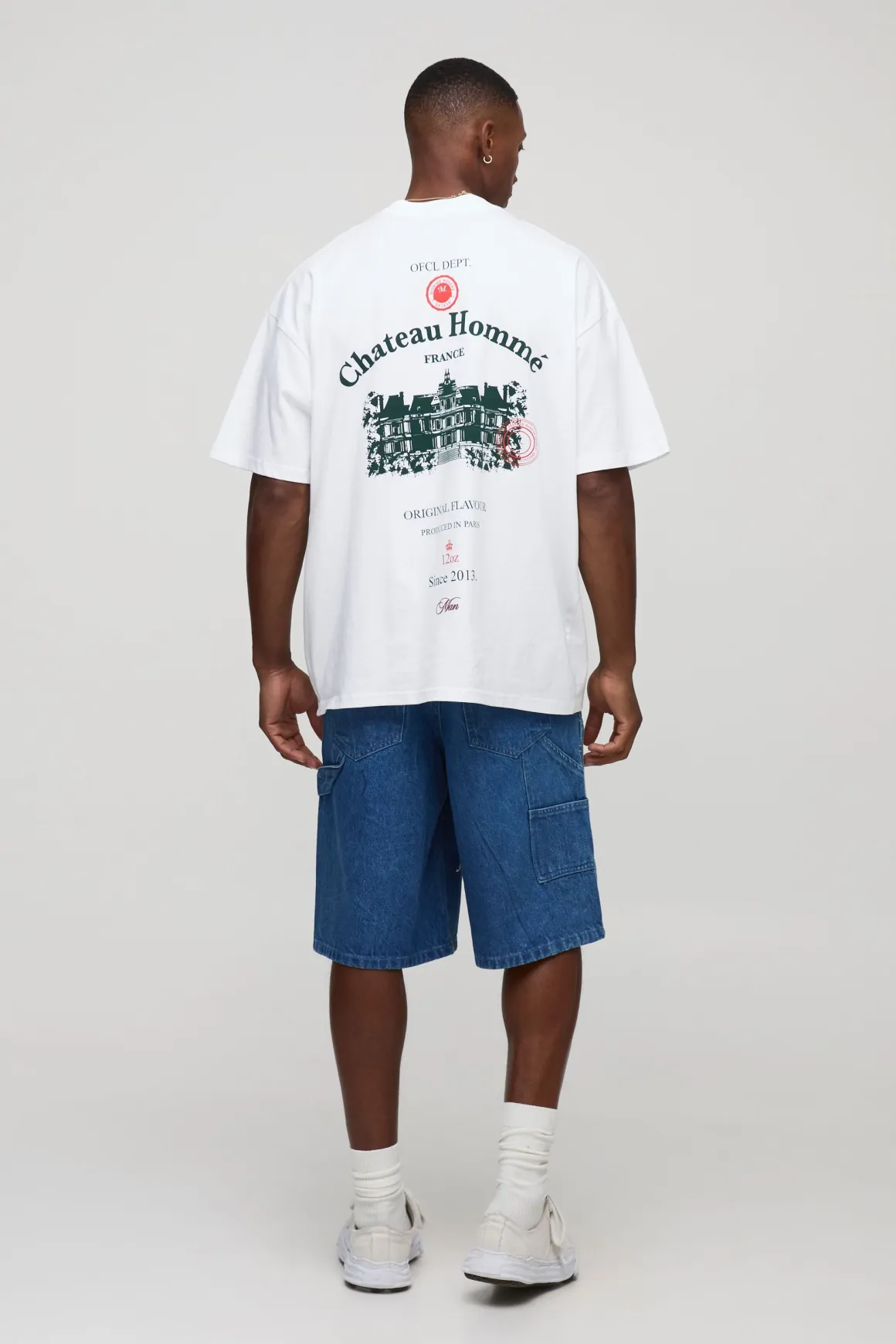 Shorts en jean, coupe régulière, style Carpenter avec surpiqûres contrastées