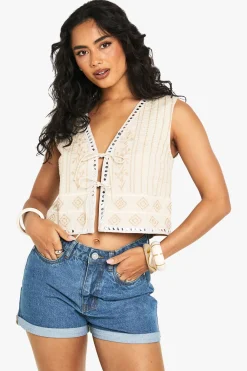 Shorts en jean taille haute à ourlet roulé